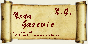 Neda Gašević vizit kartica